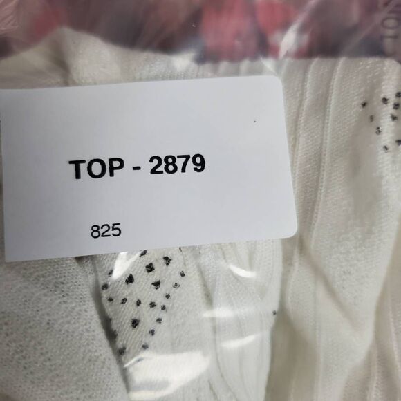 Lucky Brand White Boho Peasant Blouse Women’s Small Tassel Tie Long Sleeve - Picture 7 of 7